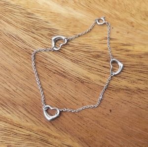 Sterling Tiffany & Co Elsa Peretti Open Heart bracelet